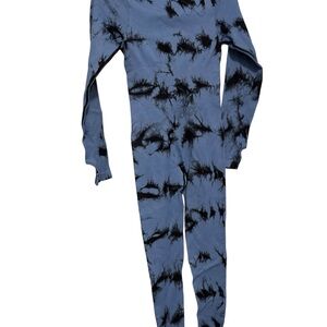Blue Tie-Dye Long-Sleeve Jumpsuit NWOT Medium